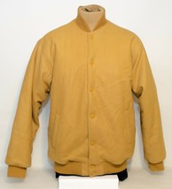 Vintage Make you Mark Insulated Winter Bomber Jacket Yellow Brown Mens XL Large  - £35.17 GBP