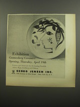 1951 Georg Jensen Advertisement - Ceramics featuring Faience by Lindberg - £14.46 GBP