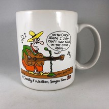 Vintage 50th BIRTHDAY Old Man Cowboy Country Singer Coffee Mug by Hallmark - £11.21 GBP
