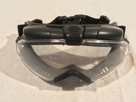 Vintage Black Clear Lens Wrap Around Snowboard Ski / Motorcycle Goggles - $16.19