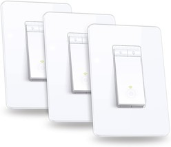 The Kasa Smart Dimmer Switch Hs220P3, Single Pole, Needs Neutral Wire, 2, Pack. - £51.93 GBP