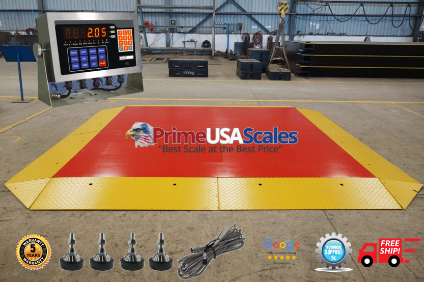 Primary image for Pancake Floor Scale 10'x10' Pallet Scale 30,000 lb Ramps Forklift Scale
