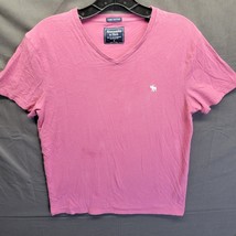 Abercrombie Fitch Shirt Mens S Pink Soft A&amp;F Tee Short Sleeve Pullover (Stain) - £7.03 GBP