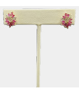 14K Yellow Gold Earrings With Ruby And Diamond - $349.00