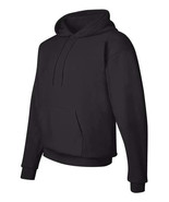 Hoodie Hanes Hooded Sweatshirt Pullover BLACK Ecosmart S-5XL P170 Pouch ... - $47.36 CAD+