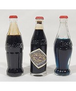 3 Vintage Miniature Coca Cola Coke Bottles 3&quot; Tall - $551.28 MXN