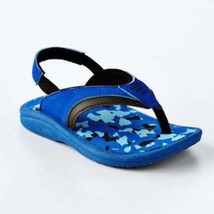 Toddler Boys Sandals Slip On Jumping Beans Blue Thong NEW $30-size 6t - £8.70 GBP