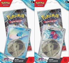 Pokemon Scarlet &amp; Violet Stellar Crown Checklane Blister Set [SV07] (2 blisters) - £8.76 GBP