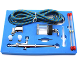 Portable Dual Action Airbrush Air Compressor Kit 0.2Mm 0.3Mm 0.5Mm Needl... - $57.58
