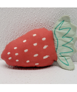 Crate &amp; Kids Crate &amp; Barrel Baby Crinkle Strawberry Plush Toy Rattle - £10.05 GBP