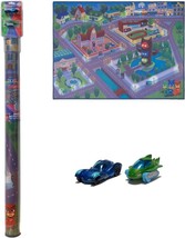 Disney PJ Masks Game Play Rug 40x54 with 2 Cars Catboy Lightning 32502 - £23.50 GBP