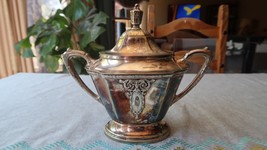 Antique Wallace Lady Astor Silverplate Sugar Bowl 7.75&quot; - £45.31 GBP