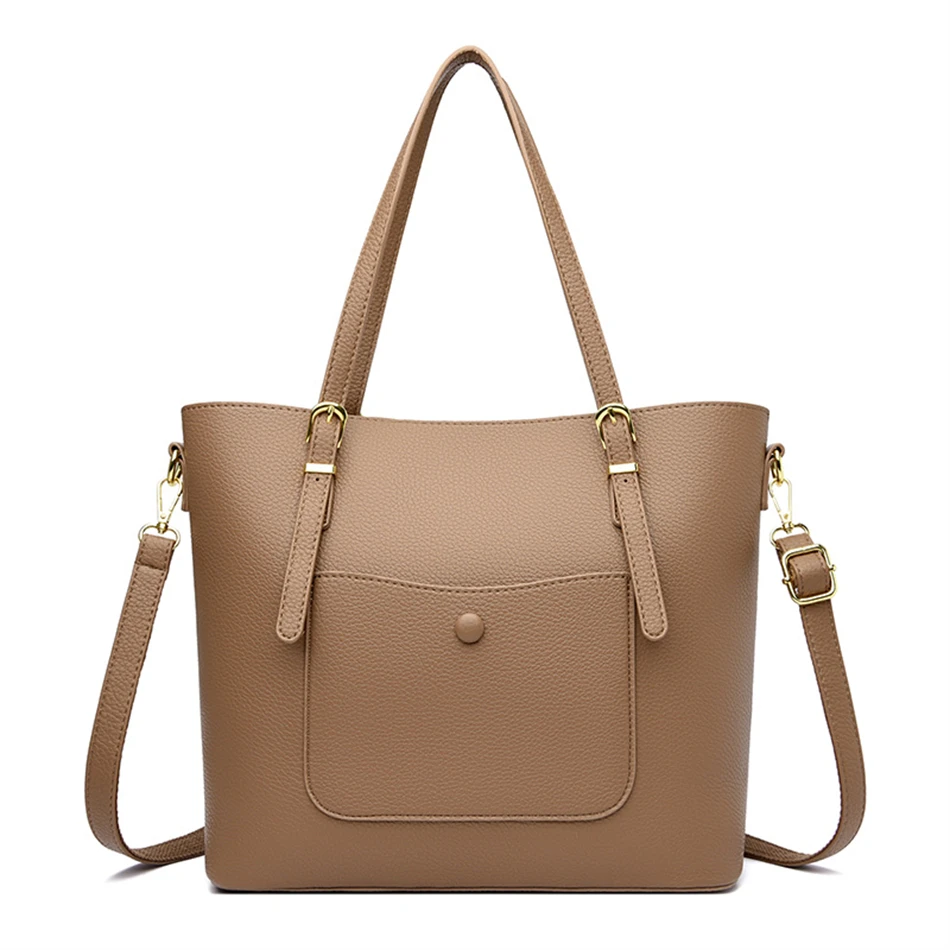 Large Capacity Fashion Solid Color Totes Womne Bags Purses Shoulder Bags Ladies  - £43.82 GBP