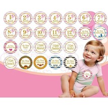 Baby Girl Monthly Milestone 1sts Stickers Photo Props Keepsake Holidays ... - £6.95 GBP