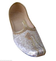 Men Shoes Indian Handmade Jutties Groom Khussa Loafers Wedding Mojari US 7-12  - £43.15 GBP