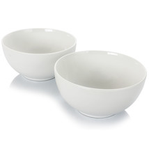 Gibson Home 2 Piece 7 Inch Ceramic All-Purpose Round Bowl Set in White - £24.93 GBP