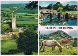 Postcard Dartmoor Devon Multi View UK - £2.28 GBP