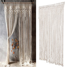 Large Macrame Curtain Panel Doorway Window Cotton Rope Wall Hanging Tape... - $65.99