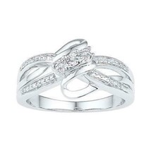 Engagement Diamond Ring 3 stone Bridal  925 Sterling Silver - £87.04 GBP
