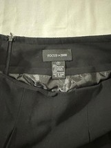 Focus 2000 Woman’s Rear Zipper & Slit Pull-On Black Poncil Skirt Size 8 Waist 32 image 3