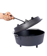 6Qt Cast Iron Dutch Oven, Skillet Lid, Campfire-Ready with Legs - €51,35 EUR