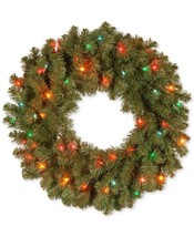 National Tree Company 24&quot; Kincaid Spruce Wreath With 50 Multicolor Lights. NEW - £27.64 GBP