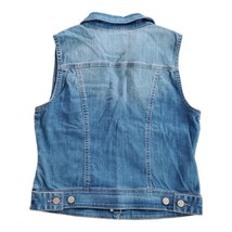 EnJean Denim Vest Tailored Fit Classic Light Wash Distressed Women&#39;s Medium - £23.00 GBP