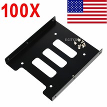 100Pcs 2.5" Ssd To 3.5" Bay Hard Drive Hdd Mounting Dock Tray Bracket Adapter - £160.27 GBP