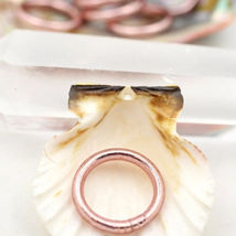 Single Thai Buddhist Temple Colorful Stackable Kumlai Ring Rush Rose Gold Sz 9.5 - £12.48 GBP