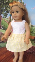 homemade 18&quot; american girl/madame alexander yellow sundress doll clothes - £12.90 GBP
