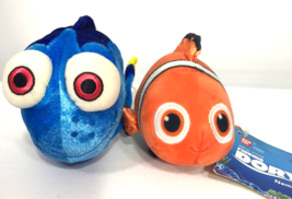 Disney Store Finding Dory Plush Blue Fish And Nemo Orange White Fish Plush - £15.94 GBP