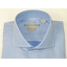 Men's Dress Shirt Christopher Lena 100% Cotton Wrinkle Free C507RSSR Blue Slim image 3