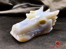dragon skull, crystal dragon skull, handcrafted work, unique piece, geode - $73.00