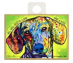 All You Need Is Love And A Dog Dachshund Pop Art Fridge Magnet NEW 2.5x3.5 A58 - £4.61 GBP