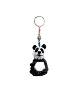 Panda Bear Animal Wildlife Handpainted Figurine Dangle Handmade Keychain... - $9.79