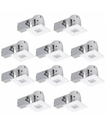 10 Pack Globe Electric, 4” Construction/Remodel White Die-Cast Recessed ... - $250.26 CAD
