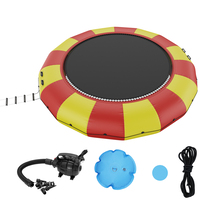 VEVOR Inflatable Water Bouncer, 17ft Water Trampoline, Bounce Swim Platf... - $524.99