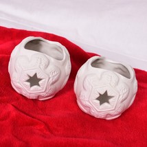 Pair of Snow Flake Votive Holder Christmas Holiday Household Decoration - £11.11 GBP