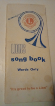 Vtg Lions International Song Book Tenth Edition 1966 - $8.90