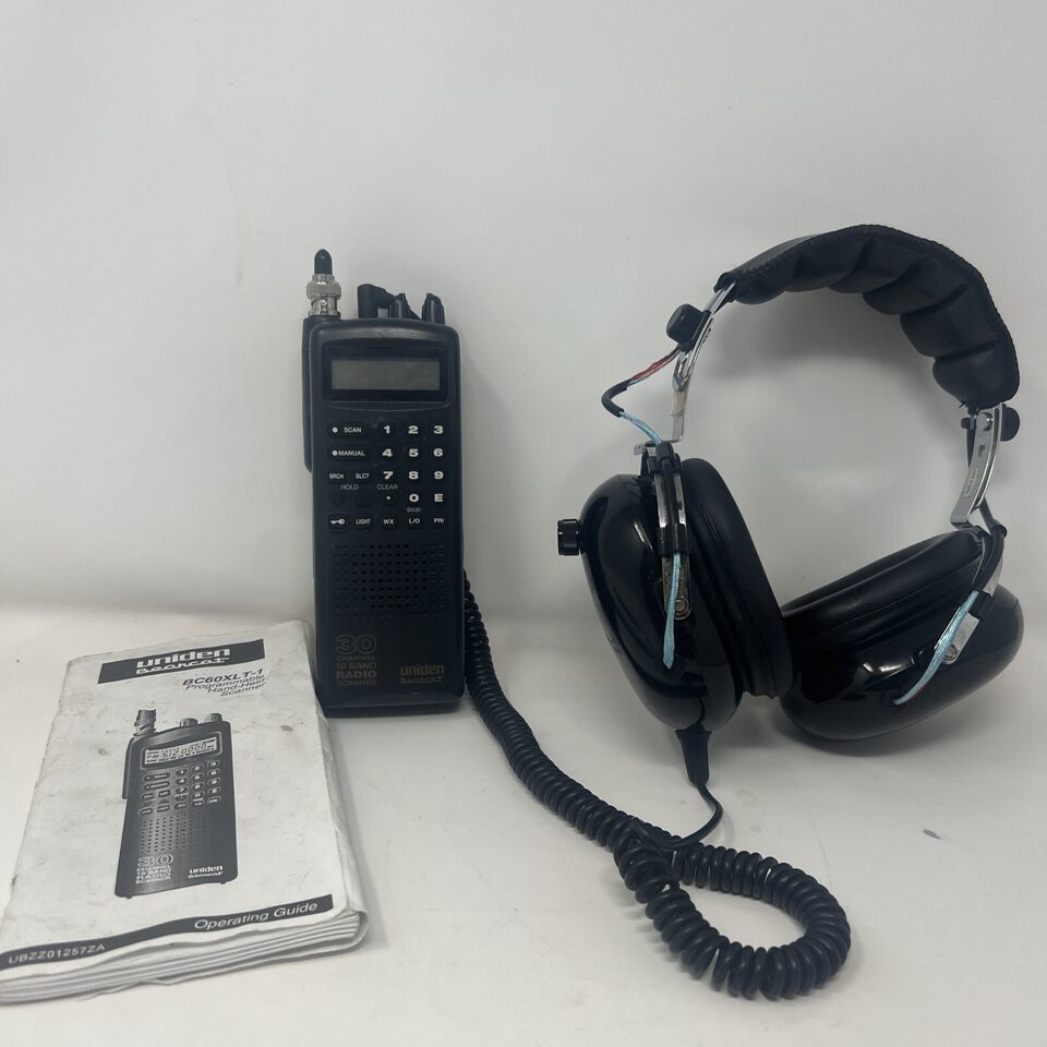 Uniden Bearcat 30 Channel 10 Band Radio Scanner BC60XLT-1 CB Tested w HEADPHONES - £24.29 GBP