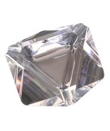 Modernist Angular Clear Crystal Glass Triangular Ashtray 4.5 x 4.5 x 1.25 - $38.97 CAD