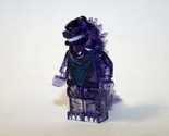 Minifigure Custom Toy Clear Purple Godzilla Monster Horror - £4.25 GBP