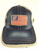 NASCAR Brad Keselowski #2 Flag Team Penske Distressed Strapback Trucker Hat -New - £30.29 GBP