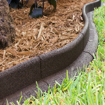 No Dig Landscape Lawn Garden Border Edging 3&quot; x 48&quot; Brown Flexible Rubber 6 Pack - £55.93 GBP