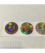 Vintage skull and bulls eye prismatic round stickers dem bones Mr. bones - $34.60