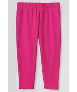 Lands End Girls&#39; Knit Cropped Leggings Vivid Peony New - $190.20 MXN