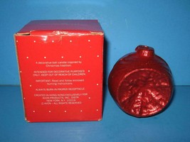 Vintage~Avon Glitter &amp; GLOW~2 1/4&quot;~RED Holiday Ornament Candle~Christmas~Festive - £6.99 GBP
