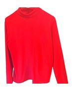 Women&#39;s Pullover Sweater Red Long Sleeve Turtleneck Back Zipper Tight Kn... - $400.02 MXN
