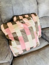 Geometric Accent Decorative Throw Pillow 18x16  Inch, Set of 2 - £15.42 GBP