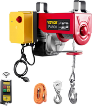 Electric Hoist 1800LBS with Wireless Remote Control &amp; Single/Double Slings Elect - £241.81 GBP